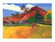 Paul Gauguin Tahitian Landscape oil painting reproduction